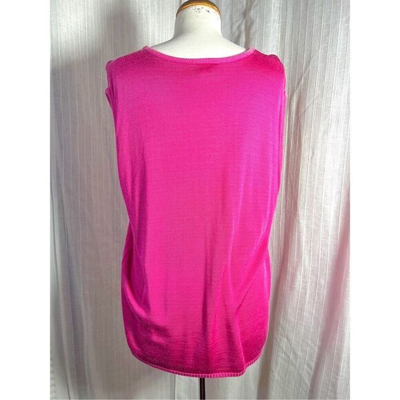 Spar Knitwear | Women’s | Sweaters | L | Vintage Raspberry Sleeveless Blouse - Picture 4 of 5